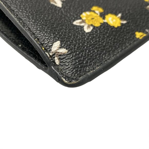 Auth COACH - 59747 Black Yellow Multi Leather PVC Coin Case - Picture 10 of 11